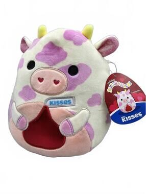Original Squishmallows Evangelica Cow Plush - Hershey's Kisses Edition